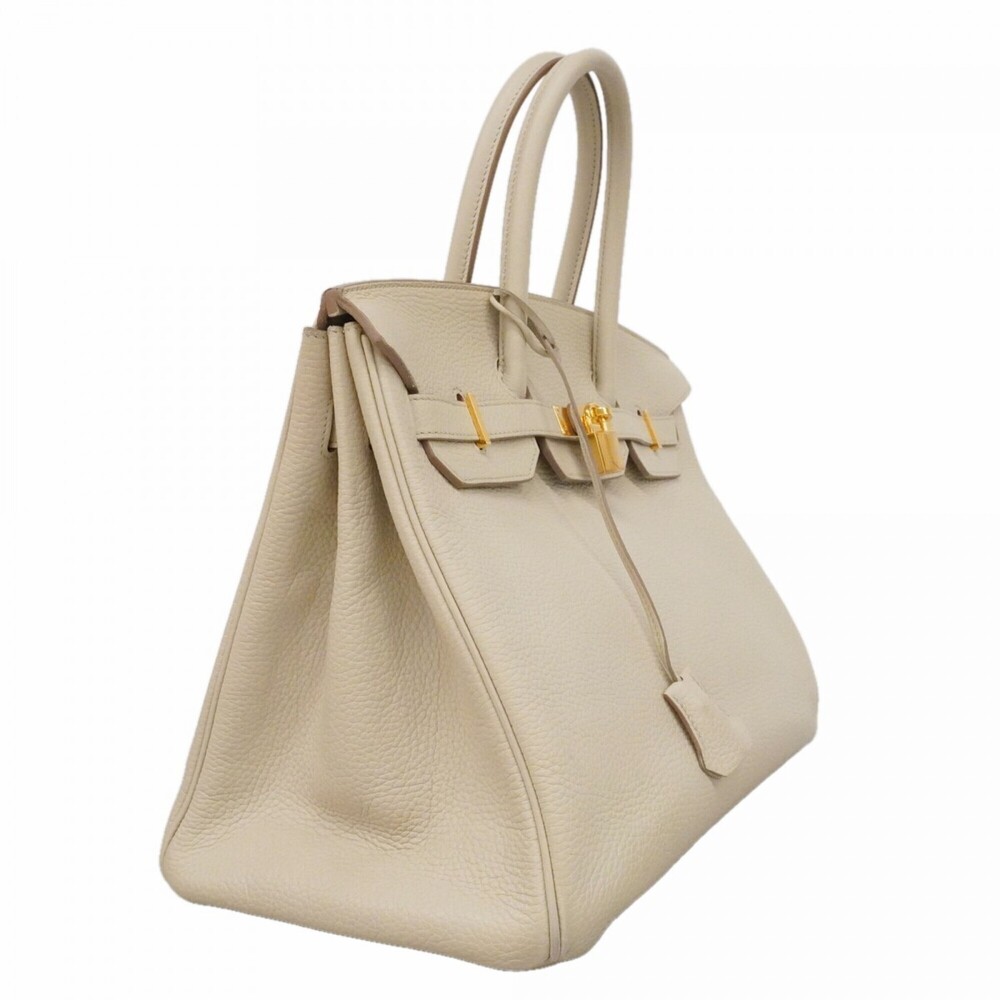 Hermes Birkin 35 handbag, Taurillon Clemence leather, Craie, A stamp, ladies'. - Picture 2 of 13